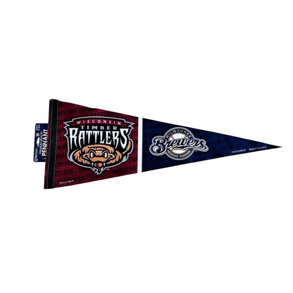 WinCraft‎ Wisconsin Timber Rattlers Milwaukee Brewers Split Pennant Banner